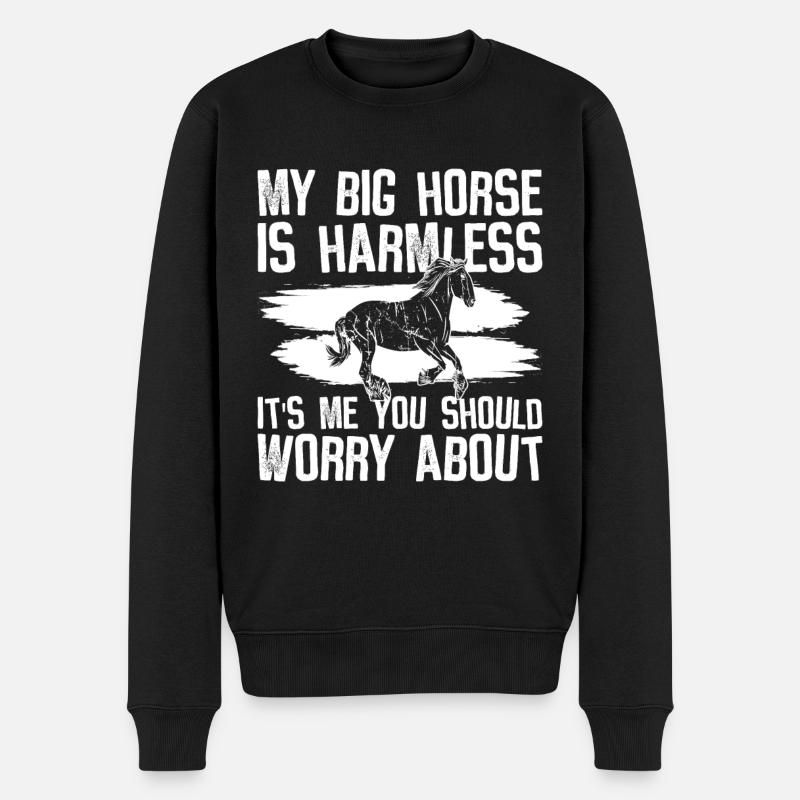 Clydesdale Reiter Pferd - Pull Premium bio Homme - noir