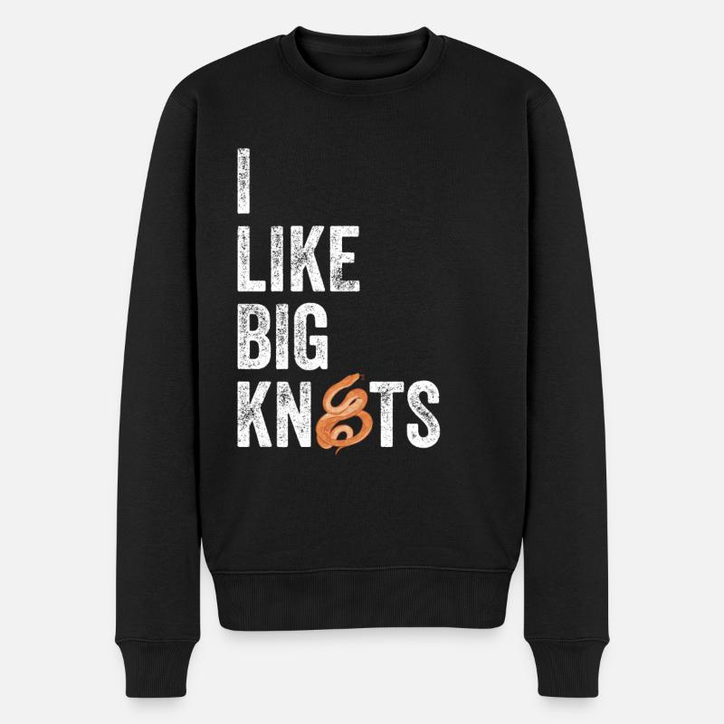 Königspython Ball Python - Men's Premium Organic Jumper - black