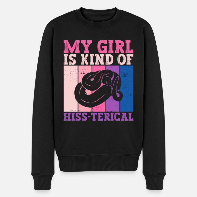 Königspython Schlange Bananenkugel Python - Männer Premium Bio Pullover - Schwarz