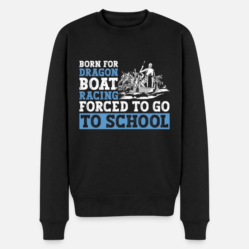 Drachen Boot Rennen Drachenboot - Männer Premium Bio Pullover - Schwarz