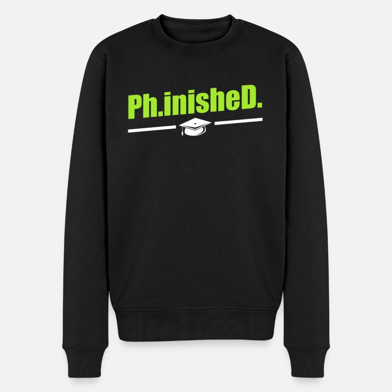 Ph.D Ph.D Dottorato di Ricerca Finito Dottorato - Maglione ecologico premium da uomo - nero
