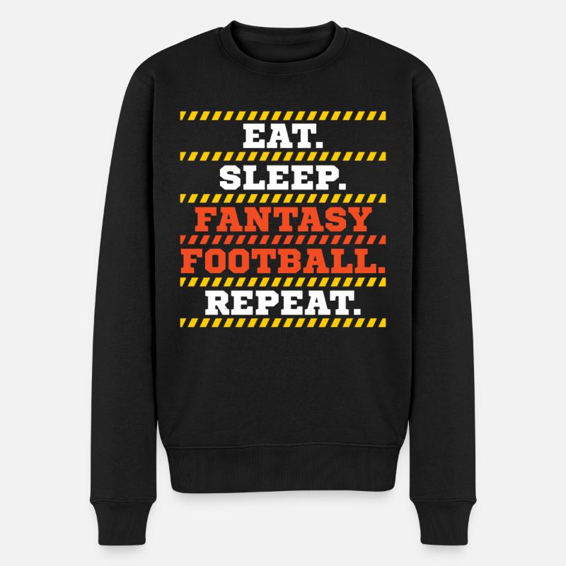 Fantasy Football - Männer Premium Bio Pullover - Schwarz