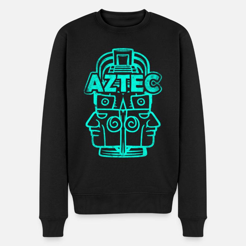 Azteken - Männer Premium Bio Pullover - Schwarz