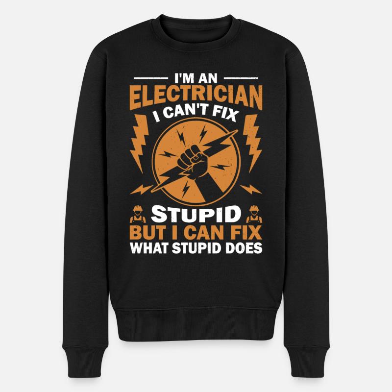 Electrician Electronics Technician Electrical Engineer - Men's Premium Organic Jumper - black
