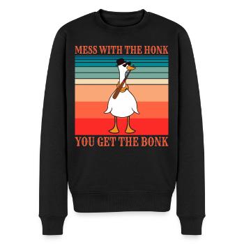 Gänse Messe Gans Geschenk - Männer Premium Bio Pullover - Schwarz - Vorne - Nico (187cm)
