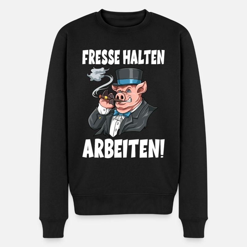 Chef Vorgesetzter Arbeiten - Männer Premium Bio Pullover - Schwarz