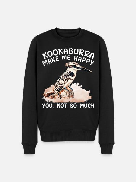 Kookaburra Vogelliebhaber Zitat Kookaburra -Fan - Männer Premium Bio Pullover - Schwarz