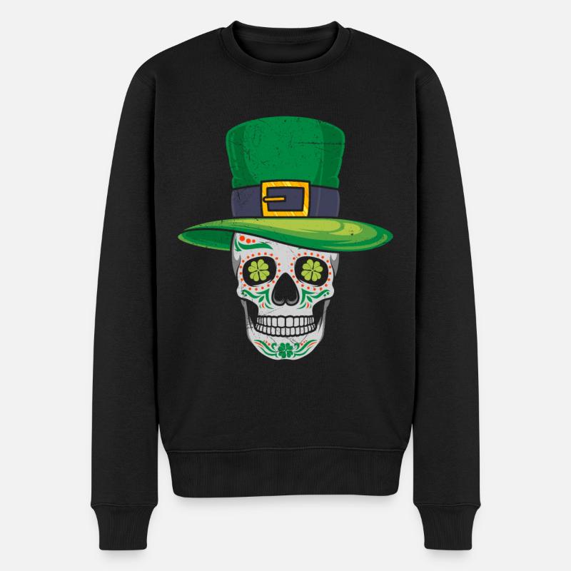 Irland St. Patrick’s Day irisch - Männer Premium Bio Pullover - Schwarz