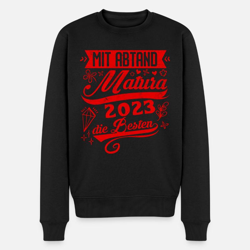 Matura 2023 mit Abstand die Besten Maturanten - Männer Premium Bio Pullover - Schwarz