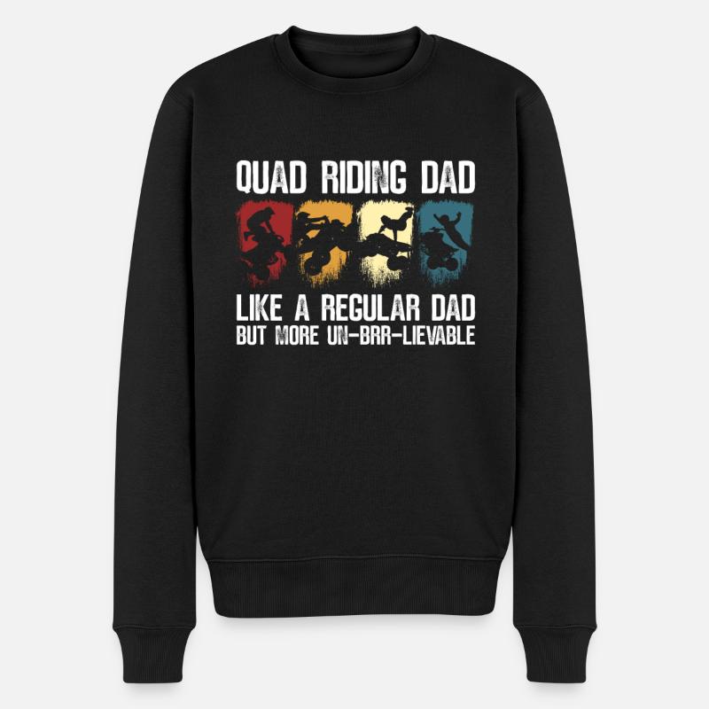 Quad Quadfahrer - Männer Premium Bio Pullover - Schwarz
