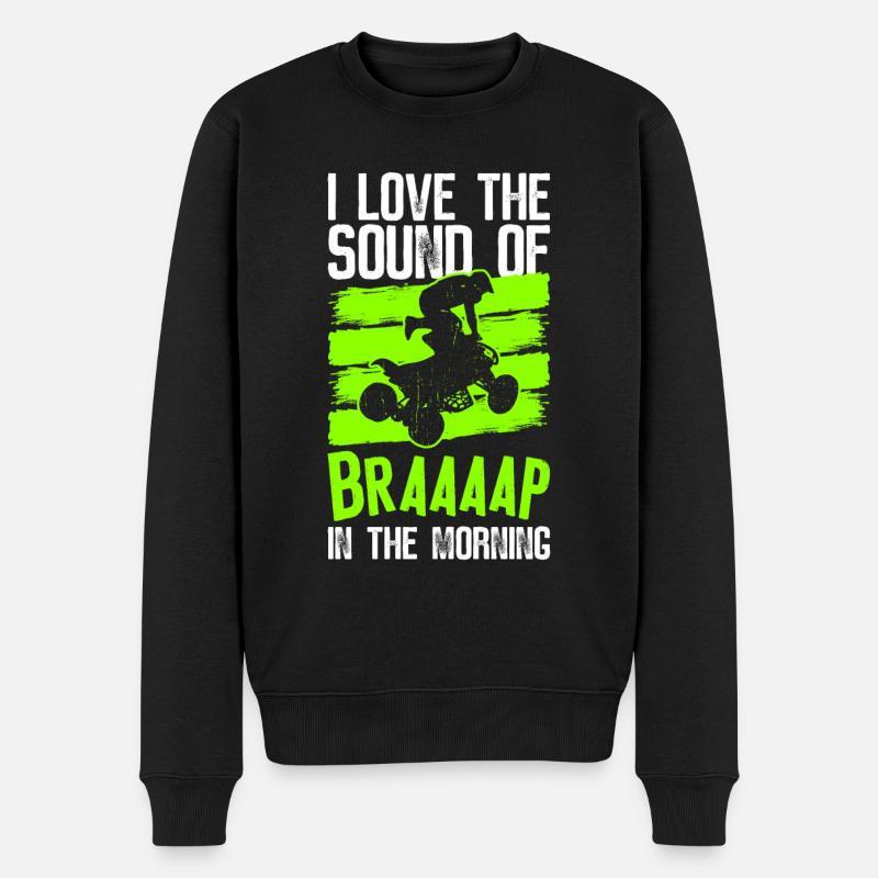 Quad Quadfahrer - Männer Premium Bio Pullover - Schwarz