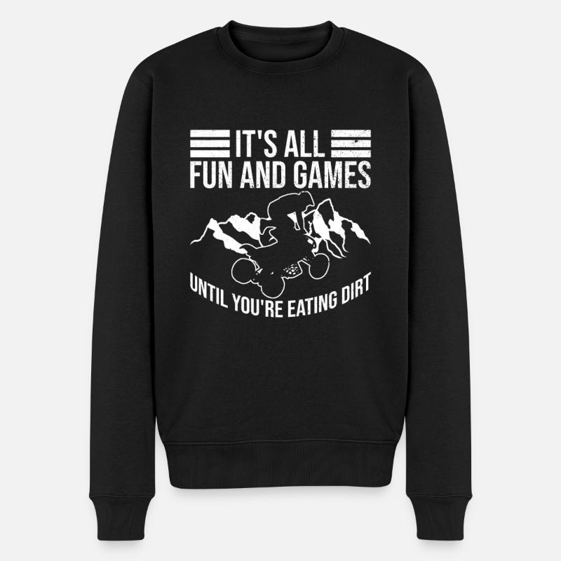 Quadfahrer Quad - Pull Premium bio Homme - noir