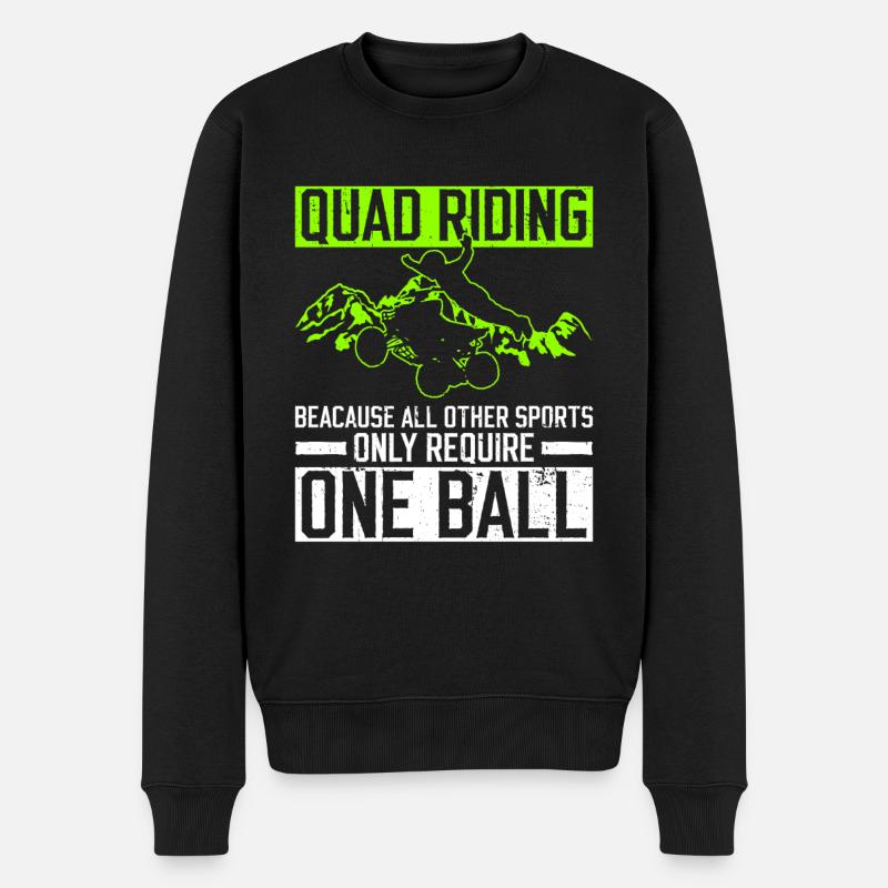 Quadfahren Quad Quadfahrer - Männer Premium Bio Pullover - Schwarz