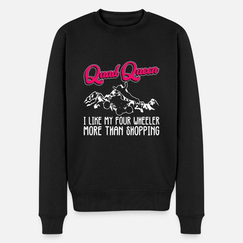 Quad Queen Quad Mädchen - Männer Premium Bio Pullover - Schwarz