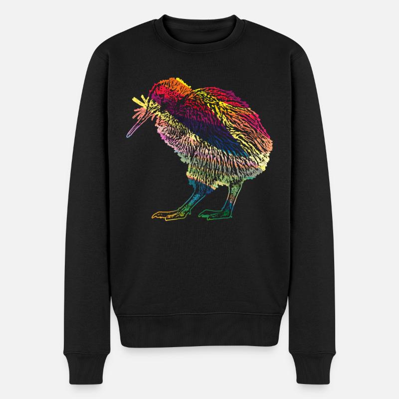 Kiwi Vogel Neuseeland - Männer Premium Bio Pullover - Schwarz