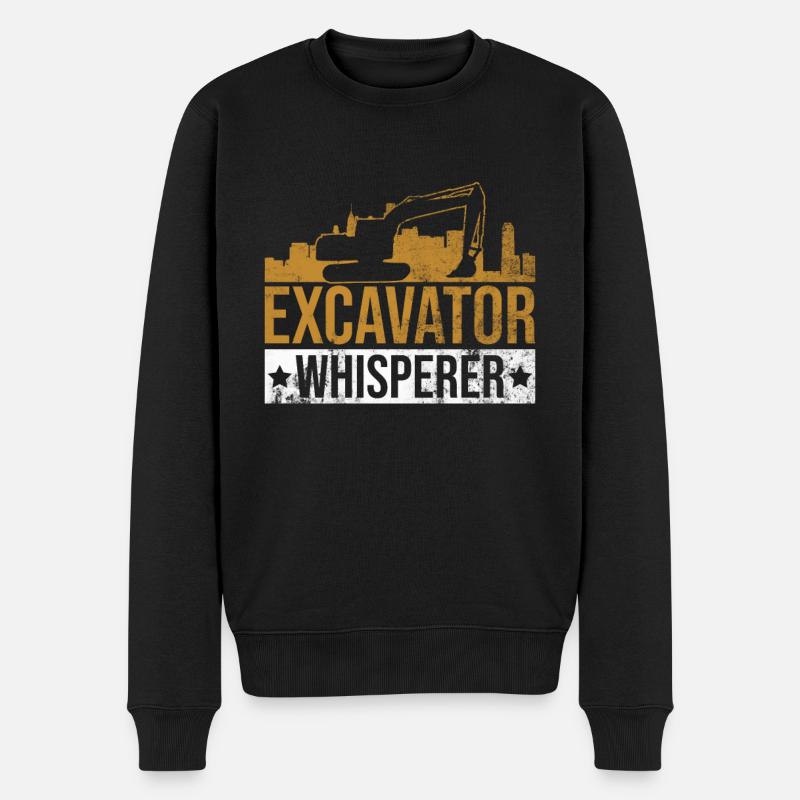 Baggerfahrer Bagger Baggern - Männer Premium Bio Pullover - Schwarz