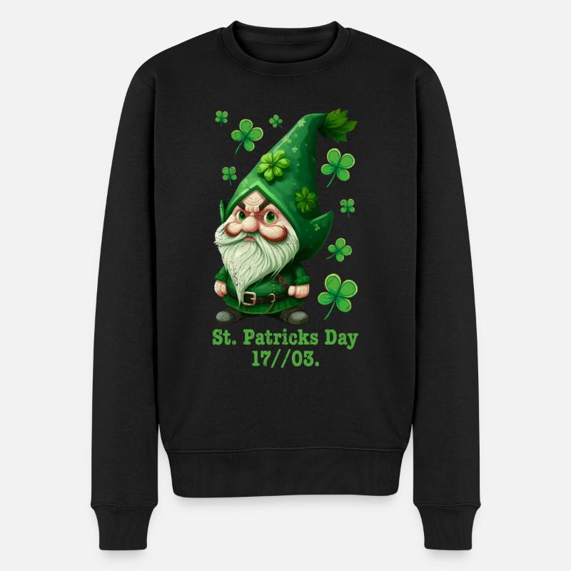 St Patrick’s Day Irlande Leprechaun - Pull Premium bio Homme - noir