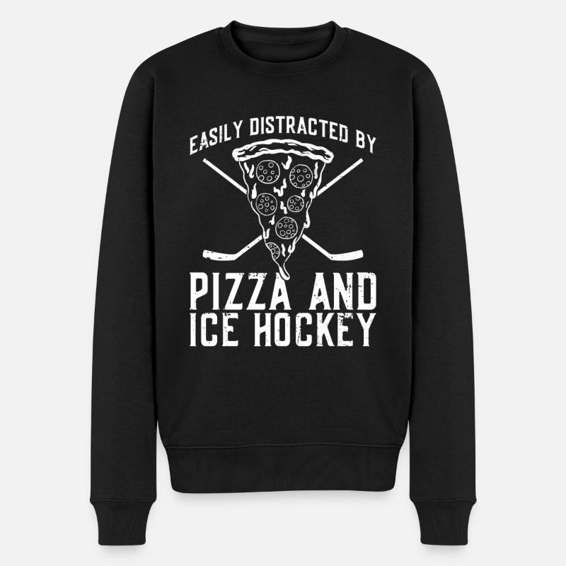 Pizza Pizzabäcker Eishockey - Pull Premium bio Homme - noir