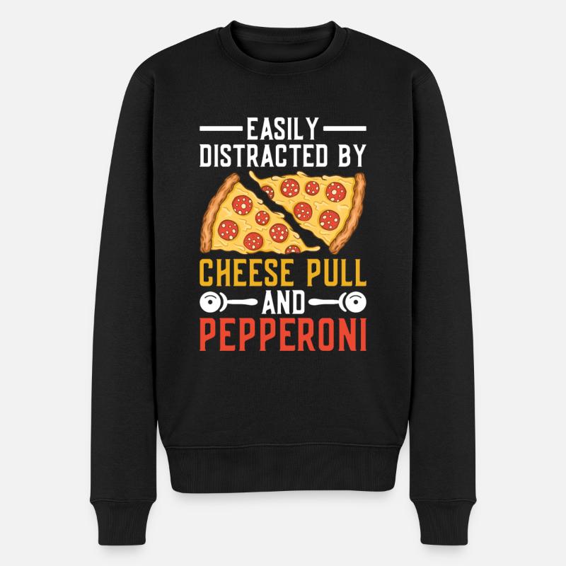 Pizza Pizzabäcker Pepperoni Pizza - Pull Premium bio Homme - noir