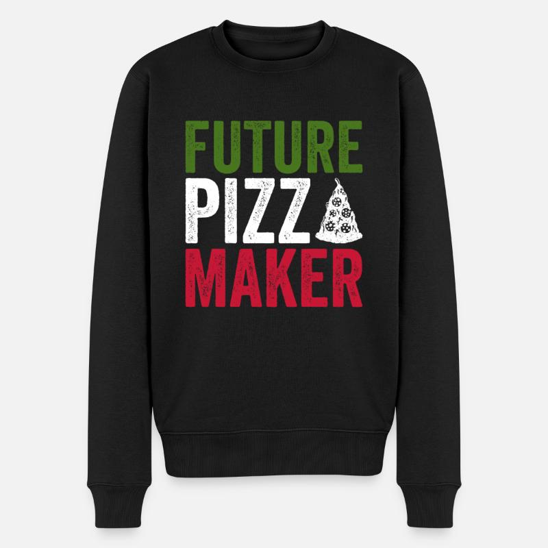 Pizza Future pizzabäcker Angehender Pizzaexperte - Männer Premium Bio Pullover - Schwarz