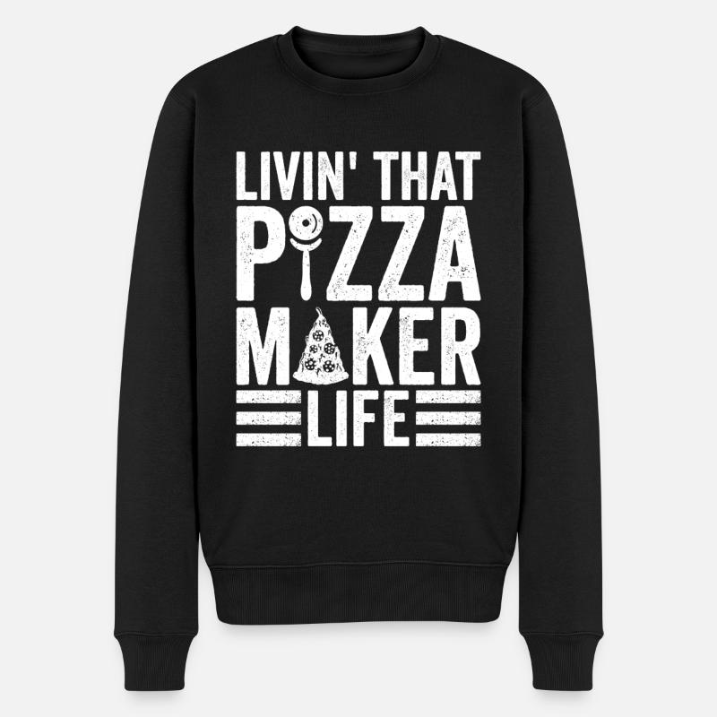 Pizzabäcker Pizzaexperten Pizza - Pull Premium bio Homme - noir