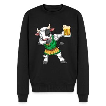 Cow Marquee Beer Dabbing Cows Fair - Men's Premium Organic Jumper - black - Front - Nico (187cm)