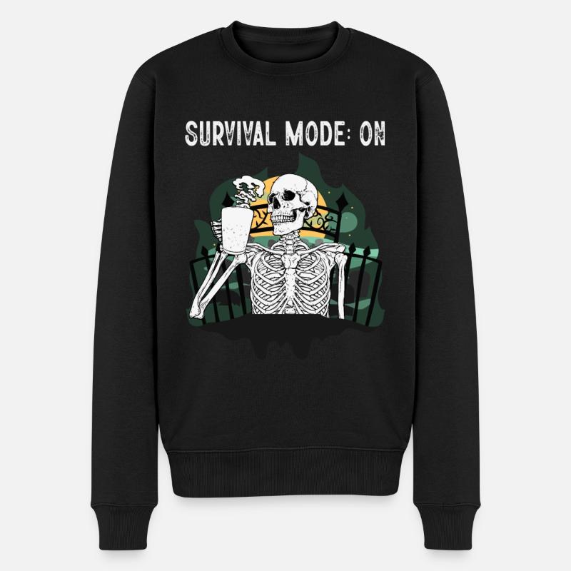 Mode survie: activé - Pull Premium bio Homme - noir