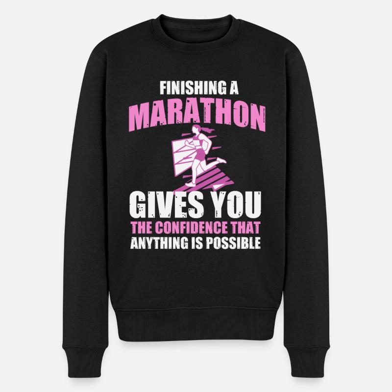 Marathon Finisher - Pull Premium bio Homme - noir