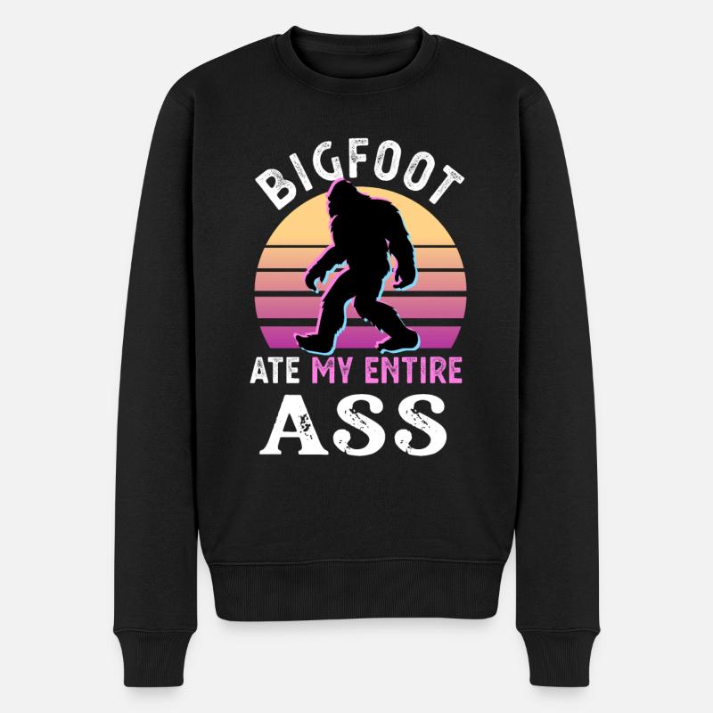 Bigfoot a mangé tout mon cul drôle Cryptid Gift - Pull Premium bio Homme - noir