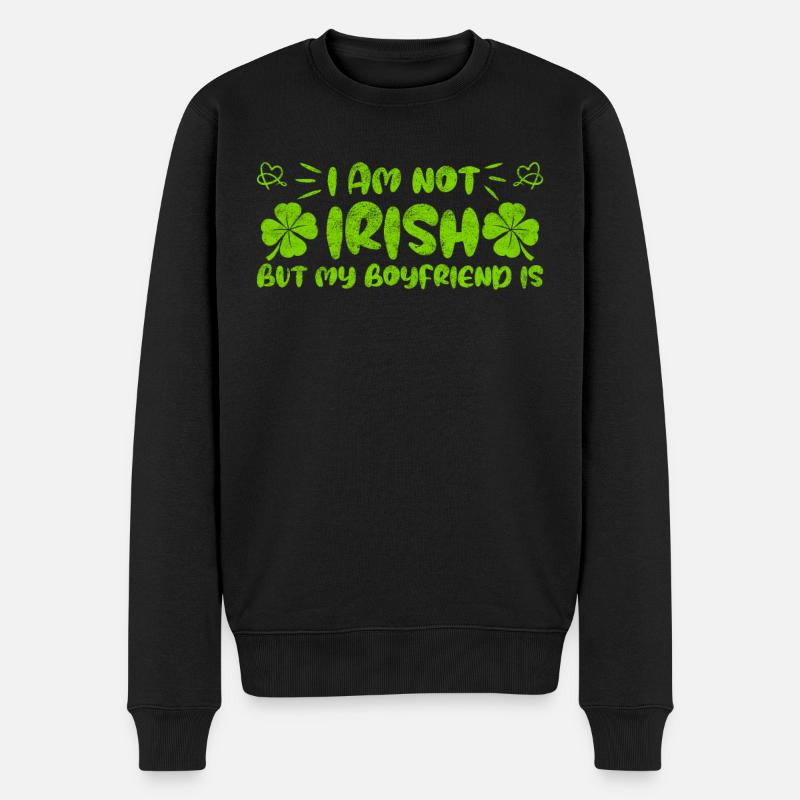 Irischer Freund St Patrick’s Day - Männer Premium Bio Pullover - Schwarz