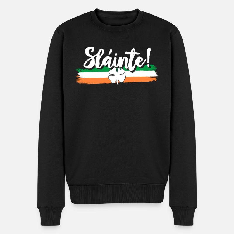 Sláinte Toast Irlande Saint-Patrick - Pull Premium bio Homme - noir