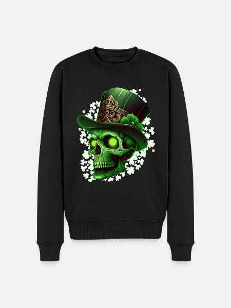Saint-Patrick Leprechaun squelette irlandais - Pull Premium bio Homme - noir