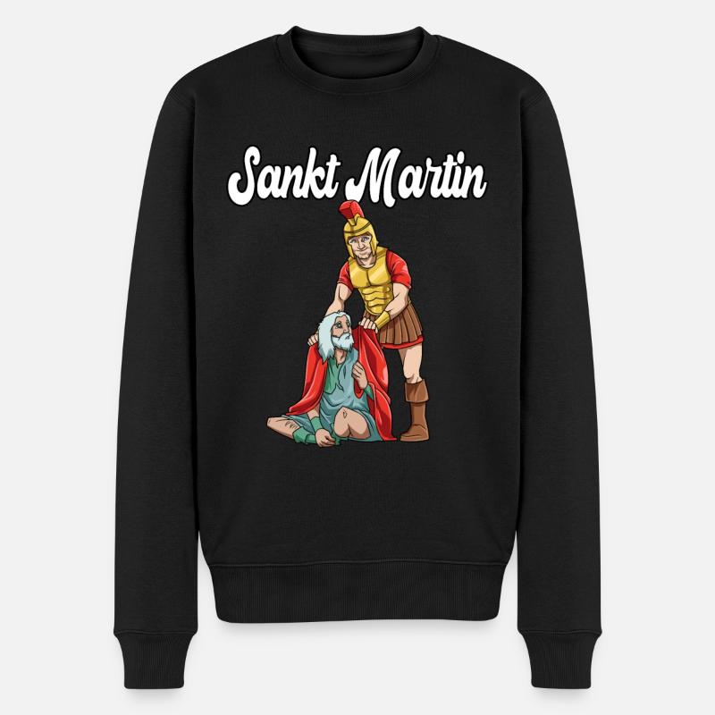 Sankt Martin St Martin - Männer Premium Bio Pullover - Schwarz