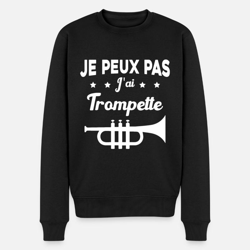 Je peux pas j'ai trompette Cadeau - Pull Premium bio Homme - noir