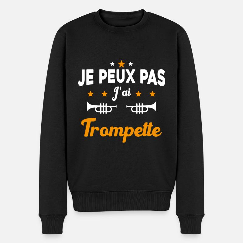Je peux pas j'ai trompette Cadeau - Pull Premium bio Homme - noir