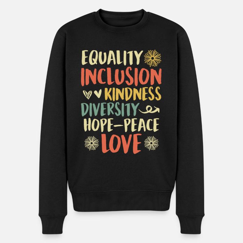 Inclusion handicap acceptation et sensibilisation - Pull Premium bio Homme - noir