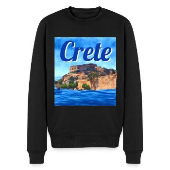Crete - Men's Premium Organic Jumper - black - Front - Nico (187cm)