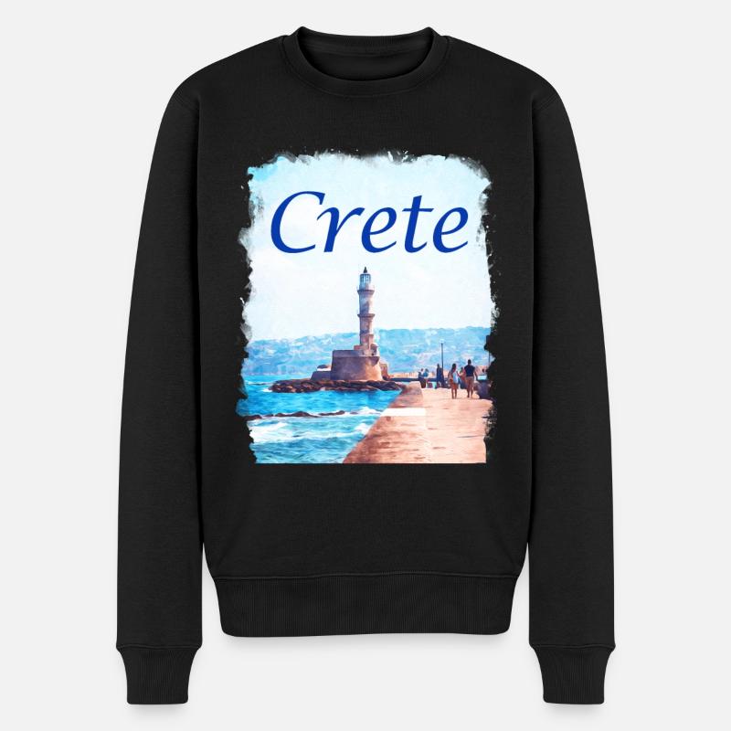 Crète - Pull Premium bio Homme - noir