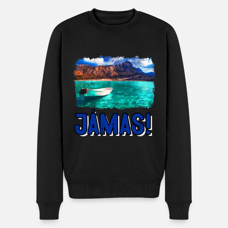 Prost auf griechisch - Männer Premium Bio Pullover - Schwarz