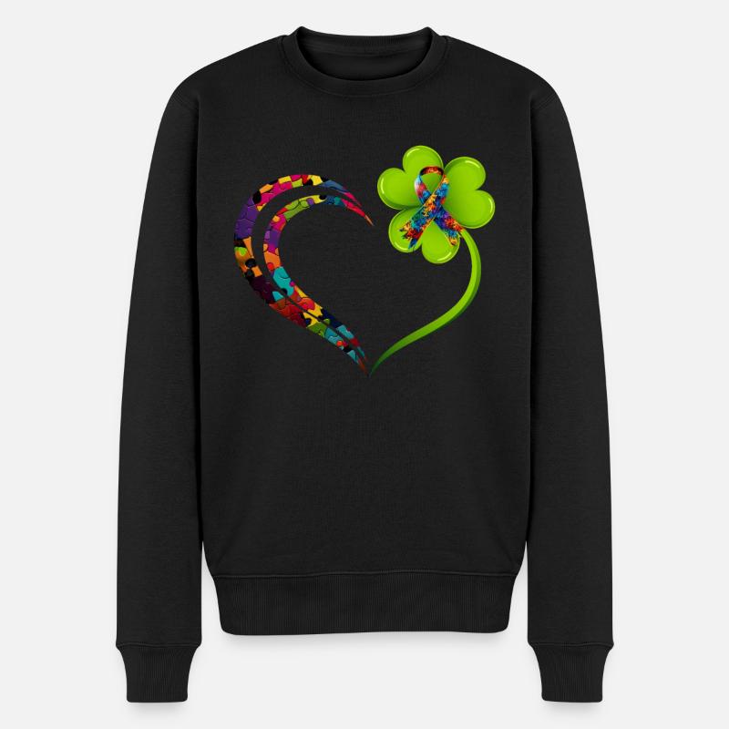 Autist Vielfalt Gerechtigkeit Autismus - Männer Premium Bio Pullover - Schwarz