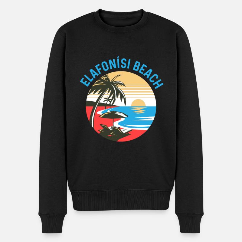 Plage d’Elafonisi - Pull Premium bio Homme - noir