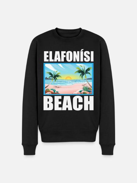 Elafonisi Beach - Männer Premium Bio Pullover - Schwarz