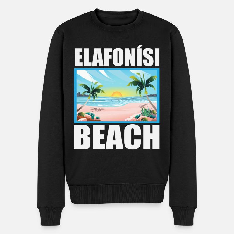 Plage d’Elafonisi - Pull Premium bio Homme - noir