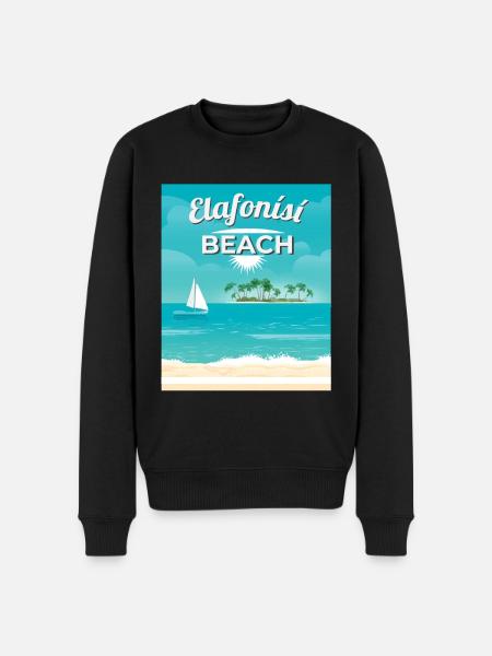 Elafonisi Beach - Men's Premium Organic Jumper - black