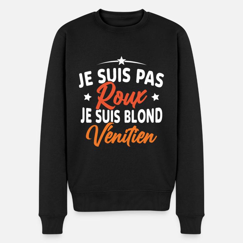 Je suis Pas Roux je suis Blond Vénitien - Pull Premium bio Homme - noir