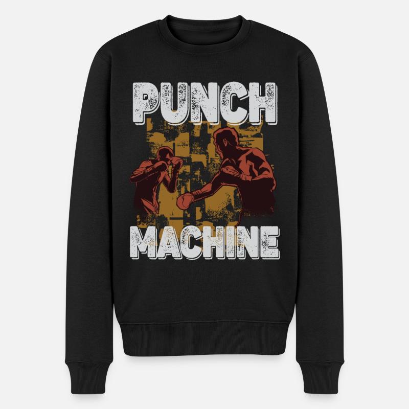Punch Machine - Männer Premium Bio Pullover - Schwarz