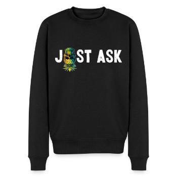 Fragen Sie einfach nach Upside Down Ananas Totenkopf Swinger Geschenk - Männer Premium Bio Pullover - Schwarz - Vorne - Nico (187cm)