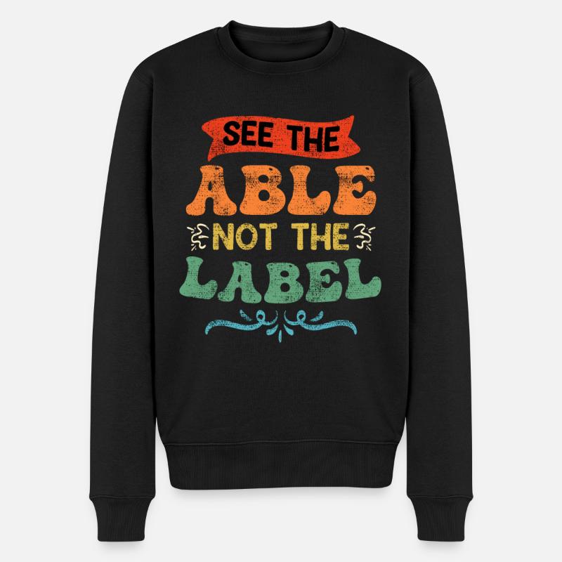 Inclusion enfants défavorisés acceptation - Pull Premium bio Homme - noir