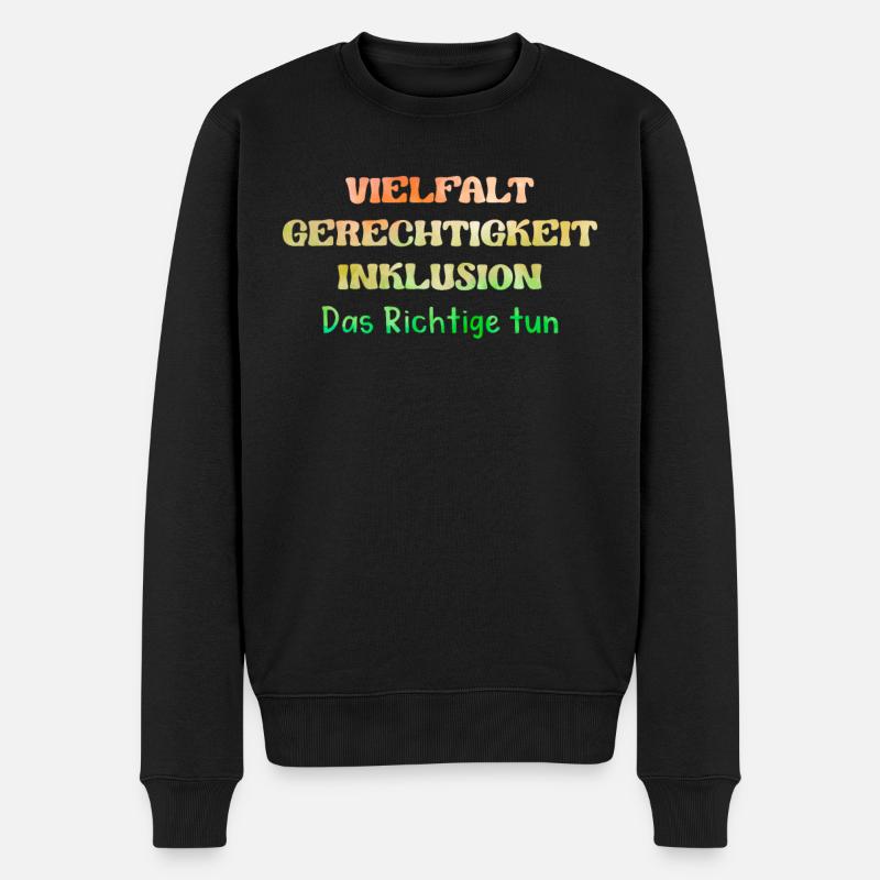 Autismus Vielfalt Gerechtigkeit Inklusion - Männer Premium Bio Pullover - Schwarz