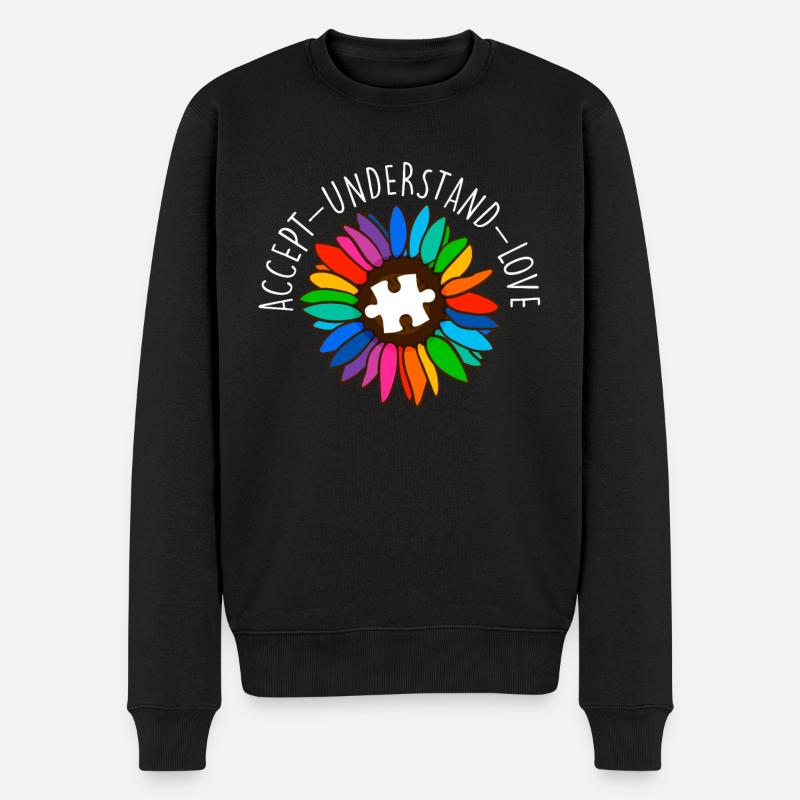 Autisme Diversité Conscience autistique - Pull Premium bio Homme - noir